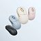 Фото-6 Беспроводная мышь Xiaomi Wireless Mouse 3, сравнительный кадр с вариантами цветов. На фото показаны четыре мыши одной модели в чёрном, голубом, бежевом и розовом цветах, расположенные по диагонали на светлом фоне; у каждой видны колесо прокрутки и боковая кнопка. Изображение важно для страницы товара, потому что показывает линейку цветовых исполнений и общий дизайн модели.