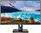 Фото-1 Монитор Philips 272S1M, вид спереди: чёрная рамка, логотип PHILIPS по центру нижней панели, кнопки управления справа, квадратное основание подставки; на экране изображение ледника — для идентификации модели на странице товара.