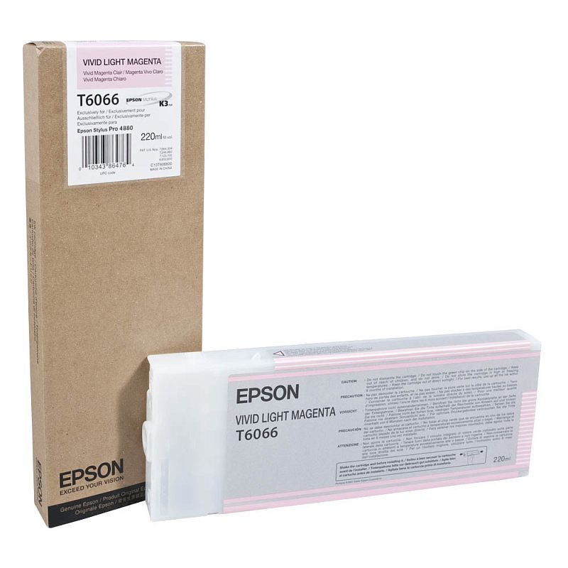 Фото Картридж EPSON T6066 Струйный Светло-пурпурный 220мл, C13T606600