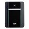Фото-2 ИБП APC by Schneider Electric Easy UPS BVX900LI, вид спереди: лицевая панель чёрного цвета с кнопкой питания сверху, логотипом APC и двумя зелёными световыми полосами по бокам глянцевой вставки; изображение показывает фронтальную индикацию и оформление корпуса на странице товара.