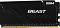 Фото-7 Комплект памяти Kingston FURY Beast Black 64GB KF436C18BBK4/64, крупный план правой части модуля. Видны надпись BEAST, маркировка DDR4, рельефные диагональные линии радиатора и край контактной гребёнки. Фото показывает детали лицевой стороны модуля.