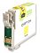 Фото-2 Картридж Cactus EPT1294 CS-EPT1294, струйный, жёлтый, 10 мл; крупный план картриджа под углом, видны белый корпус, зелёная контактная плата, жёлтая транспортная лента Pull и жёлтая цветовая метка на лицевой стороне; фото показывает цветовую идентификацию и контактный узел на странице товара.