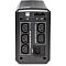 Фото-2 ИБП Powercom Smart King Pro Plus 700VA SPT-700 II, вид сзади; на фото шесть розеток IEC, USB-порт, два сетевых порта IN/OUT и входной разъём питания на чёрной панели; изображение важно для проверки интерфейсов и количества выходов в карточке товара.