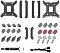 Фото-5 Система водяного охлаждения ID-Cooling DashFlow 240 Basic White, комплект крепежа и аксессуаров; показаны задние пластины, монтажные планки, втулки, винты, шприц с термопастой и кабель-разветвитель; изображение важно для страницы товара, потому что показывает комплект установки и подключения СЖО.