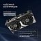 Фото-20 Видеокарта ASUS GeForce RTX 5060 Ti Dual OC 16GB, информационный слайд о конструкции; на синем фоне карта показана под углом, рядом текст про металлическую заднюю пластину и защиту GPU. Фото для страницы товара показывает конструктивные особенности модели.