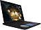 Фото-2 Ноутбук MSI Titan 18 HX AI A2XWJG-205RU, открытый вид спереди под углом слева; видны боковые разъёмы, решётки охлаждения и тачпад с цветной панелью, на подладоннике &mdash; круглая декоративная вставка; на белом фоне, важно для оценки портов и компоновки.