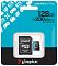 Фото-3 Карта памяти microSDXC Kingston Canvas Go! Plus 128GB — лицевая сторона упаковки: бирюзовый блистер с окном, внутри SD‑адаптер и microSD, указаны 128GB и скорость до 200 MB/s, маркировки V30 и A2; фото показывает товар в упаковке для выбора в каталоге