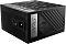 Фото-7 Блок питания MSI MAG A850GL PCIE5, задняя сторона под углом: вход IEC, тумблер питания, боковая вставка с логотипом MSI и диагональные рёбра на панели; чёрный корпус на светлом фоне для проверки сетевого подключения и формы корпуса.