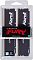 Фото-7 Комплект памяти Kingston FURY Beast Black 32GB KF552C40BBK2/32, упаковка спереди: два модуля DIMM DDR5 в вертикальном прозрачном блистере. Видны чёрная центральная этикетка Kingston FURY, оба модуля и маркировка Intel XMP Certified внизу слева. Фото показывает фронтальную розничную упаковку комплекта.