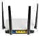 Фото-2 Wi‑Fi роутер Zyxel Keenetic Extra II, задняя панель: синий порт интернет (WAN), четыре жёлтых LAN‑порта и разъём питания; антенны подняты, бело‑чёрный корпус — чтобы понять, какие проводные подключения доступны.