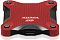 Фото-4 Внешний SSD ADATA SD620 2 ТБ, фронтальный ракурс со стороны торца: разъём USB‑C по центру, красная фактурная панель с логотипом ADATA SSD и четырьмя винтами, чёрные боковые вставки; важно для понимания расположения порта.