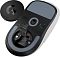 Фото-6 Беспроводная мышь Logitech PRO X SUPERLIGHT 2, нижняя часть с открытым отсеком; чёрное основание с круглой снятой крышкой, внутри виден USB-ресивер PRO X 2 и внутренний отсек хранения, вокруг расположены крупные скользящие площадки; фото показывает комплект и доступ к отсеку в основании мыши.