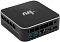 Фото-8 Неттоп iRU Tactio 525 Mini PC, вид сзади слева сверху. На фото показаны верхняя перфорированная крышка, четыре USB Type-A, LAN, DisplayPort, HDMI, разъём питания DC и боковая перфорация с надписью Excellent Performance. Изображение важно для страницы товара, потому что показывает задние подключения и конструкцию охлаждения корпуса.