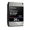 Фото-2 Жёсткий диск Western Digital Ultrastar DC HC560 WUH722020BLE604: вид под углом, видна толщина корпуса и этикетка Ultrastar DC HC560 20TB. На белом фоне &mdash; показывает внешний вид и форму корпуса.