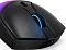 Фото-13 Игровая беспроводная мышь Lenovo Legion M410 Wireless RGB Gaming, ракурс спереди справа; видны разъём USB-C, колесо прокрутки с синей подсветкой и отдельная верхняя кнопка за колесом, чёрный цвет, изображение важно для оценки передней части корпуса и подключения кабеля