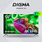 Фото-7 Телевизор Digma DM-LED50UBB41 50, промо-изображение с экраном хамелеона; подписи 50 дюймов, Android TV, 4K UHD и 2 года гарантии, серебристая нижняя планка и ножки; изображение раскрывает платформу Smart TV и формат модели на странице товара.