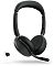 Фото-4 Наушники Jabra Evolve2 65 Flex, чёрная гарнитура с USB-адаптером, вид в три четверти; рядом показан компактный адаптер, видны микрофонная штанга и мягкие амбушюры; фото важно для страницы товара как изображение комплекта поставки.
