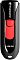 Фото-1 USB-флеш-накопитель Transcend JetFlash 590 TS32GJF590K, фронтальный вид с закрытым разъёмом; чёрный корпус с красным ползунком, логотип Transcend; контекст &mdash; внешний вид; важно для выбора форм‑фактора на странице товара.