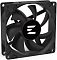 Фото-6 Вентилятор кулера Zalman CNPS4X Black, крупный план: чёрная квадратная рамка и лопасти, в центре круглая наклейка с логотипом. Белый фон &mdash; фото важно для распознавания типа вентилятора в комплекте системы охлаждения.