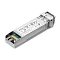 Фото-1 Трансивер SFP+ TP-Link SM5110-SR, вид под углом со стороны контактной части: серебристый металлический корпус с наклейкой tp-link, видны зелёная плата и золотые контакты, на переднем торце оптический порт (LC); на белом фоне; показывает форм-фактор SFP+ и контактную часть для установки в слот, важно для сверки интерфейса модуля на странице товара.