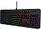 Фото-5 Клавиатура Lenovo Legion K310 RGB, боковой вид слева крупным планом; показаны чёрный корпус, ступенчатый профиль клавиш, световой контур между рядами и синяя выдвижная ножка. Подходит для страницы товара, чтобы показать высоту корпуса и конструкцию опоры.
