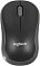 Фото-2 Мышь Logitech M185 беспроводная, серый цвет, вид строго сверху. Видны симметричный корпус, центральное колесо прокрутки, логотип Logitech и контраст между тёмной верхней панелью и серой рамкой. Это важно для страницы товара, потому что показывает раскладку кнопок и форму корпуса.