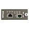 Фото-2 SNMP‑модуль D-Link DMC‑1002, крупный план лицевой панели: разъёмы Console и Base‑T, подписи индикаторов Link/Act, MGM, Fan Fail, Power Fail/On; серо-металлическая панель на белом фоне &mdash; важно для понимания индикации и портов.