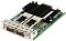 Фото-1 Сетевая карта Dell NVIDIA ConnectX‑6 Dx PCIe: крупный план портовой части, два порта QSFP на планке и массивный чёрный радиатор на зелёной плате, видны крепления радиатора; белый фон; показывает разъёмы и конструкцию охлаждения для темы страницы товара.