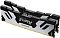 Фото-2 Комплект памяти Kingston FURY Renegade KF564C32RSK2-32, вид под углом на один модуль из комплекта; показаны рельефный радиатор, центральный логотип и контактная планка DIMM; чёрный и серебристый цвета, фото конструкции модуля для страницы товара.