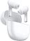 Фото-4 Беспроводные наушники Xiaomi Buds 8 Lite, белые, вид под углом сверху; оба наушника вынесены над открытым кейсом, хорошо видны звуководы и силиконовые насадки; фото раскрывает рабочую часть внутриканальных наушников для страницы товара.