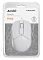 Фото-6 Проводная мышь A4Tech Fstyler FM12 White в блистерной упаковке, вид спереди; на фото белая мышь закреплена на карточке Fstyler Collection с маркировкой FM12 и значком PC \