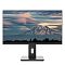Фото-1 Монитор LIME F270L 27 дюймов, IPS, чёрный — фронтальный вид с включённым экраном; тонкие рамки, нижняя рамка немного шире, стойка с овальным отверстием и прямоугольная подставка; изображение показывает общий внешний вид лицевой панели для страницы товара.