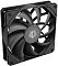 Фото-2 Корпусный вентилятор ID‑COOLING TF‑12025 PRO Black, ракурс под углом: чёрные лопасти, чёрная рамка с выраженными угловыми элементами, видна толщина корпуса &mdash; важно для понимания габарита по толщине и посадки в корпусе ПК.