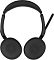 Фото-8 Наушники Jabra Evolve2 55 Link380c MS Stand, вид сзади на внутренние части чашек; обе овальные амбушюры показаны со стороны посадки, на каждой видна круговая перфорация, справа выведена короткая микрофонная штанга; фото нужно для страницы товара, чтобы показать контактную часть гарнитуры.