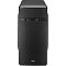 Фото-3 Корпус AeroCool QS-180, фронтальный вид, горизонтальная линия портов USB и аудио, кнопка питания справа, индикаторы сверху, чёрный, для ориентации по разъёмам передней панели.