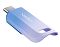 Фото-1 USB‑накопитель SanDisk Ultra Luxe USB Type‑C SDCZ75C 1TB, вид под углом: корпус с градиентом голубой‑сиреневый, открыт разъём USB‑C, на корпусе логотип SanDisk и овальная проушина; на белом фоне для демонстрации дизайна и подключения.