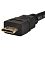 Фото-3 Видеокабель Telecom TCG205 mini HDMI&ndash;HDMI 1 м, крупный план стандартного штекера HDMI. Показаны металлическая контактная часть, чёрный корпус с рельефной площадкой и прямой кабельный ввод. Фото помогает сравнить второй тип разъёма на странице товара.