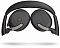 Фото-3 Наушники Jabra Evolve2 65 Flex, чёрная гарнитура, вид снизу с развёрнутыми чашками; видны внутренние стороны чашек, кнопка на левой чашке и изогнутые наружные накладки креплений; изображение показывает складную конструкцию для страницы товара.