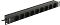 Фото-2 Блок розеток LANmaster TWT PDU19-10A9P4-3.0 1U, вид спереди под углом: ряд розеток Schuko, логотип TWT на торце и зелёный индикатор питания, кабель выходит с торца; чёрный металлический корпус, помогает увидеть индикацию и крепление.