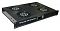 Фото-1 Вентиляторный модуль Lanmaster TWT-CBB-FANB6 Rack-T, вид спереди-сверху: чёрный 1U корпус с четырьмя круглыми решётками вентиляторов, на фронте дисплей термостата с кнопками, справа тумблер питания; показывает лицевую панель управления и верхние вентиляционные решётки.