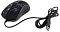 Фото-20 Проводная игровая мышь OKLICK 702G, общий вид с кабелем USB: чёрный корпус с серым рисунком, боковой фактурной вставкой, колесом прокрутки и разъёмом USB-A на конце провода; изображение важно для понимания проводного подключения.