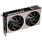 Фото-4 Видеокарта MSI NVIDIA GeForce RTX 5060 Ti INSPIRE 2X OC 16GB, диагональный вид спереди сверху. Видны два вентилятора, боковая надпись GEFORCE RTX, 8-контактный разъём питания сверху и прорези на интерфейсной планке; изображение показывает верхнюю грань и зону подключения питания.