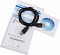 Фото-12 USB-адаптер TP-Link TL-WN722N, вид сзади: чёрная тыльная сторона корпуса с сервисной наклейкой, внешняя белая антенна и петля для ремешка, для страницы о беспроводном USB-адаптере.