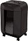 Фото-4 Уничтожитель бумаги Fellowes Powershred LX85, вид спереди слева на белом фоне: тёмный корпус с колёсами, скруглённые боковые панели, переднее окно корзины; важно для сравнения боковых граней и устойчивости на странице товара.