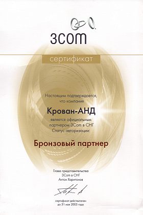 3COM Bronze Partner