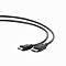 Фото-1 Кабель Cableexpert CC-DP-HDMI-3M DisplayPort&ndash;HDMI 3 м, крупный план двух разъёмов под углом; слева показан штекер HDMI, справа &mdash; штекер DisplayPort, оба в чёрных литых корпусах и с чёрной круглой оболочкой; фото важно для определения формата подключения на странице товара.