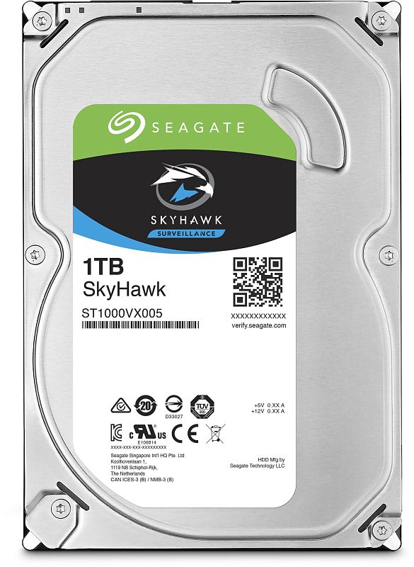 Фото Диск HDD Seagate Skyhawk SATA 3.5" 1 ТБ, ST1000VX005