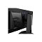 Фото-5 Игровой монитор MSI MPG 271QRX QD‑OLED, задний ракурс под углом: видны вентиляционные решётки, световая вставка с логотипом MSI и стойка; на панели заметна графика дракона &mdash; демонстрация деталей корпуса с тыльной стороны.