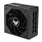 Фото-2 Блок питания для ПК ASUS TUF Gaming 1200W, вид спереди; на фото чёрный корпус с крупной фронтальной решёткой вентилятора и логотипом TUF, изображение показывает исполнение лицевой панели и систему охлаждения.