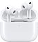 Фото-1 Наушники Apple AirPods Pro 3 2025, белые &mdash; открытый зарядный кейс с двумя наушниками; видны силиконовые насадки, маркировка L и R на ножках и зелёный индикатор на передней стороне кейса. На странице товара это важно для показа комплекта в кейсе и формы внутриканальных насадок.